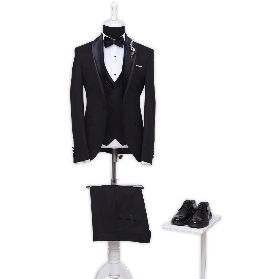 Starmen Detachable Velvet Shawl Collar